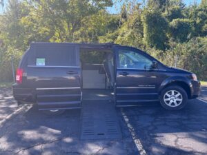Blue Chrysler Town and Country with BraunAbility Side Entry Automatic Fold Out conversion