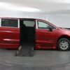 Red Chrysler Pacifica with BraunAbility Side Entry Automatic Fold Out conversion