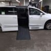 White Chrysler Pacifica with Vantage Mobility Side Entry Automatic In Floor conversion