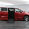 Red Chrysler Pacifica with BraunAbility Side Entry Automatic Fold Out conversion