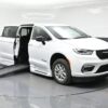White Chrysler Pacifica with BraunAbility Side Entry Automatic Fold Out conversion