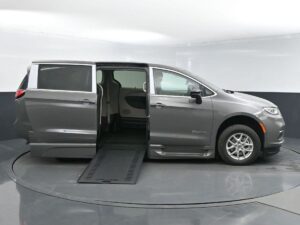 Grey Chrysler Pacifica with BraunAbility Side Entry Automatic In Floor conversion