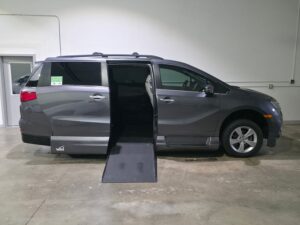 Grey Honda Odyssey with Vantage Mobility Side Entry Automatic In Floor conversion