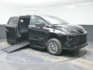 Black Toyota Sienna with BraunAbility Side Entry Automatic In Floor conversion