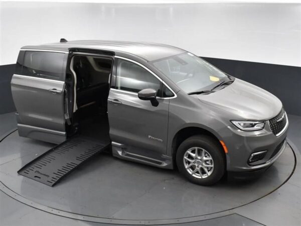 Grey Chrysler Pacifica with BraunAbility Side Entry Automatic Fold Out conversion