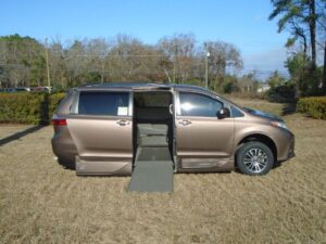 Brown Toyota Sienna with Vantage Mobility Side Entry Automatic In Floor conversion