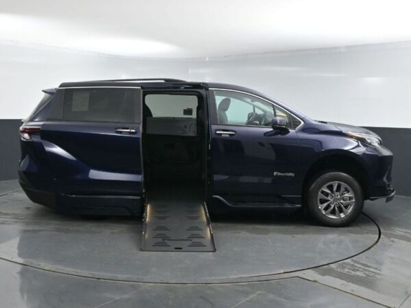 Blue Toyota Sienna with BraunAbility Side Entry Automatic Fold Out conversion