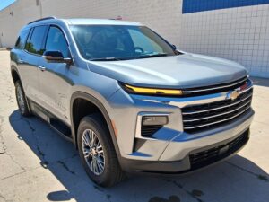 Grey Chevrolet Traverse with BraunAbility Side Entry Automatic In Floor conversion