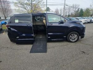 Blue Toyota Sienna with Vantage Mobility Side Entry Automatic In Floor conversion