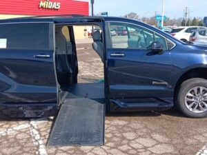 Blue Toyota Sienna with BraunAbility Side Entry Automatic In Floor conversion