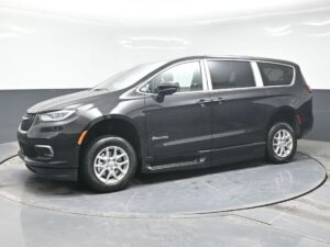 Black Chrysler Pacifica with BraunAbility Side Entry Automatic Fold Out conversion