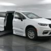 White Chrysler Pacifica with BraunAbility Side Entry Automatic Fold Out conversion