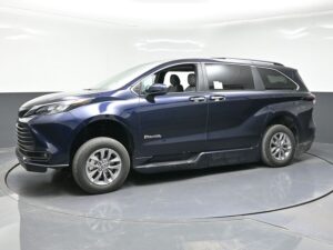 Blue Toyota Sienna with BraunAbility Side Entry Automatic In Floor conversion