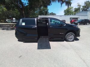 Black Toyota Sienna with BraunAbility Side Entry Automatic Fold Out conversion