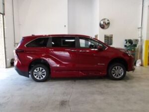 Red Toyota Sienna with BraunAbility Side Entry Automatic Fold Out conversion