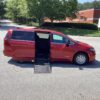 Red Chrysler Pacifica with Driverge Side Entry Automatic Fold Out conversion