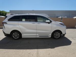 White Toyota Sienna with Vantage Mobility Side Entry Automatic In Floor conversion