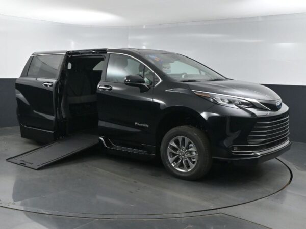 Black Toyota Sienna with BraunAbility Side Entry Automatic In Floor conversion