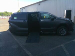 Grey Toyota Sienna with BraunAbility Side Entry Automatic Fold Out conversion