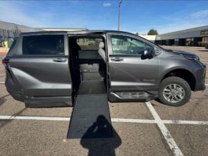 Grey Toyota Sienna with BraunAbility Side Entry Automatic Fold Out conversion