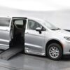 Silver Chrysler Pacifica with BraunAbility Side Entry Automatic Fold Out conversion