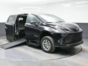 Black Toyota Sienna with BraunAbility Side Entry Automatic In Floor conversion