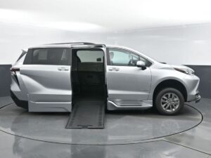 Silver Toyota Sienna with BraunAbility Side Entry Automatic In Floor conversion