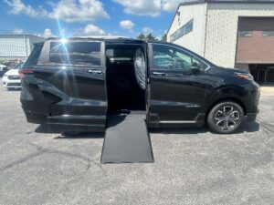 Black Toyota Sienna with Vantage Mobility Side Entry Automatic In Floor conversion