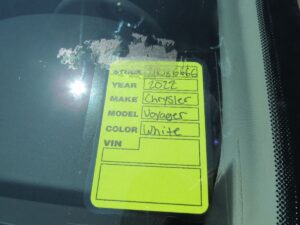 White Chrysler Voyager with Vantage Mobility Side Entry Automatic In Floor conversion