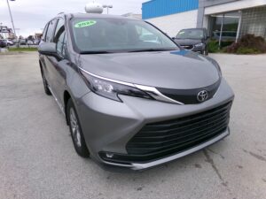 Grey Toyota Sienna with Driverge Rear Entry Manual Fold Out conversion