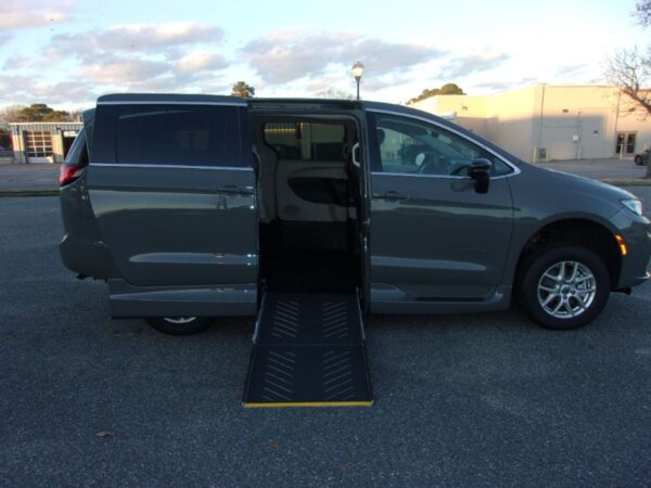 Grey Chrysler Pacifica with Driverge Side Entry Automatic Fold Out conversion