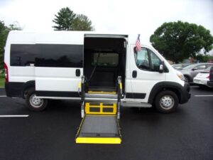 White Ram ProMaster with Driverge Side Entry Automatic Fold Out conversion