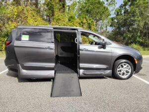 Grey Chrysler Pacifica with Vantage Mobility Side Entry Automatic In Floor conversion