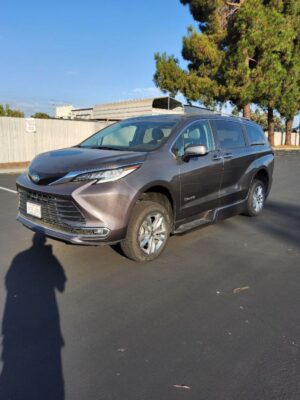 Grey Toyota Sienna with BraunAbility Side Entry Automatic Fold Out conversion