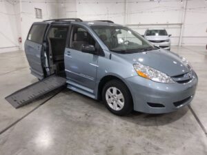 Grey Toyota Sienna with BraunAbility Side Entry Automatic Fold Out conversion