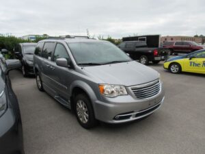 Silver Chrysler Town and Country with Eldorado Side Entry Automatic Fold Out conversion