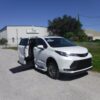 White Toyota Sienna with BraunAbility Side Entry Automatic In Floor conversion