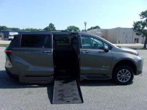 Grey Toyota Sienna with BraunAbility Side Entry Automatic Fold Out conversion