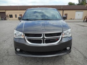 Grey Dodge Grand Caravan with BraunAbility Side Entry Automatic Fold Out conversion