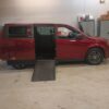 Red Dodge Grand Caravan with Vantage Mobility Side Entry Automatic Fold Out conversion