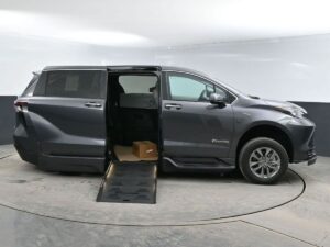 Grey Toyota Sienna with BraunAbility Side Entry Automatic Fold Out conversion