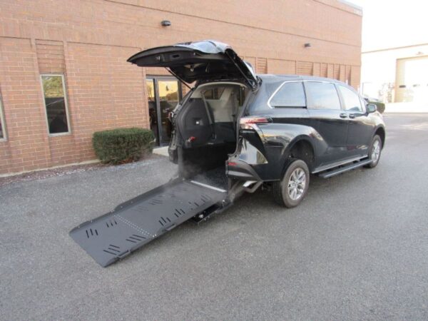 Black Toyota Sienna with Vantage Mobility Rear Entry Manual Fold Out conversion