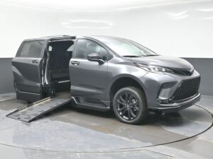 Grey Toyota Sienna with BraunAbility Side Entry Automatic Fold Out conversion