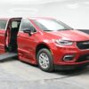Red Chrysler Pacifica with BraunAbility Side Entry Automatic Fold Out conversion