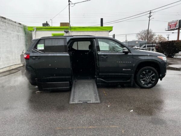 Grey Chevrolet Traverse with BraunAbility Side Entry Automatic In Floor conversion
