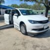 White Chrysler Voyager with BraunAbility Side Entry Automatic Fold Out conversion