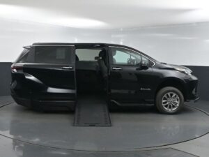 Black Toyota Sienna with BraunAbility Side Entry Automatic In Floor conversion