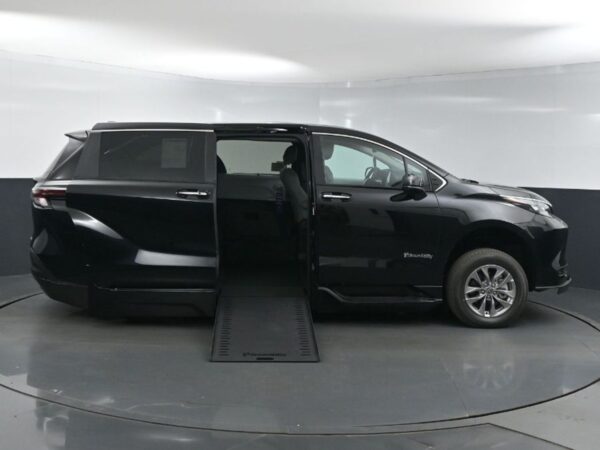 Black Toyota Sienna with BraunAbility Side Entry Automatic In Floor conversion