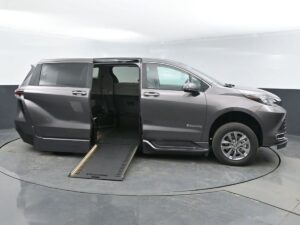 Grey Toyota Sienna with BraunAbility Side Entry Automatic In Floor conversion