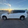 White Chrysler Voyager with BraunAbility Rear Entry Manual Fold Out conversion